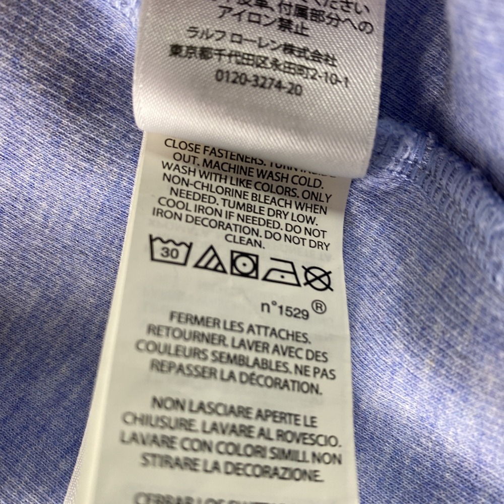 Polo Ralph Lauren Estate Rib Mens XL 1/4 Zip Sweater Baby Blue Flesh Pony Preppy - Picture 12 of 13